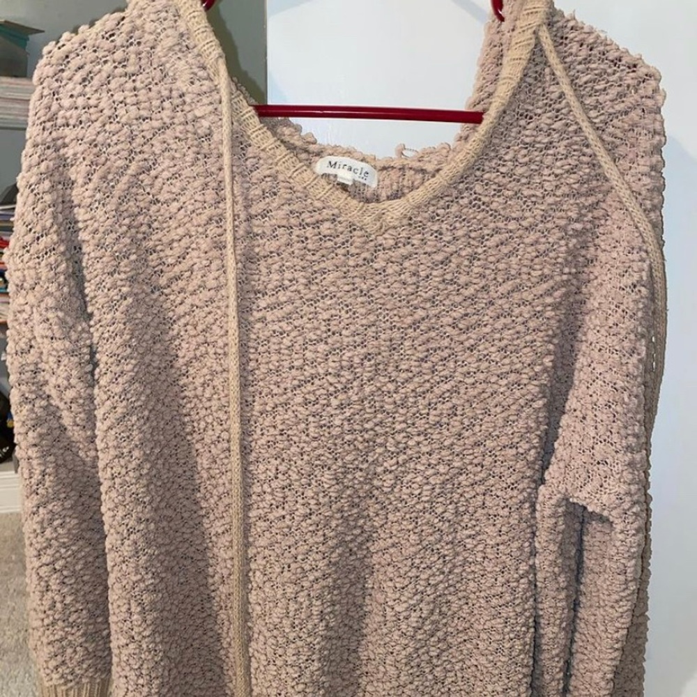 boutique tan popcorn hoodie